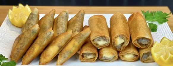 Briouates à la viande hachée et fromage 2,00 € la pièce
