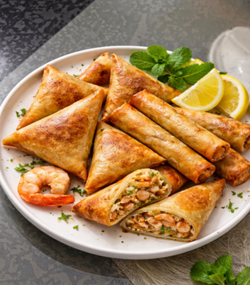 Briouates aux crevettes 2,00€ la pièce